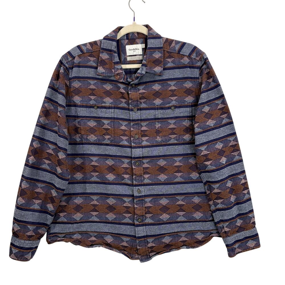 Goodfellow & Co Mens Size L Standard Fit Shirt Casual Button Up Southwest